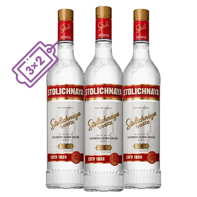 Vodka Stolichnaya (3X2) 750 ml