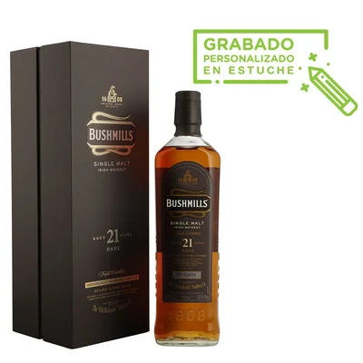 Whiskey Bushmills 21 Años 750 ml Grabado