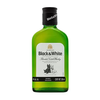Whisky Black And White 200 ml.