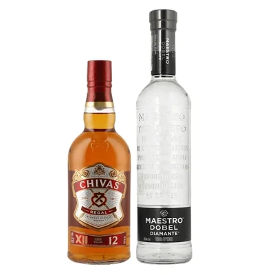 Whisky Chivas Regal 12 Años 750 ml+ Dobel Diamante 700 ml