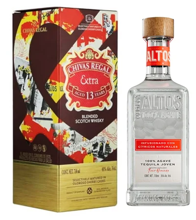 Whisky Chivas Regal Extra 13 Años Sherry Cask 750 Ml + REGALO Tequila Altos Cítricos