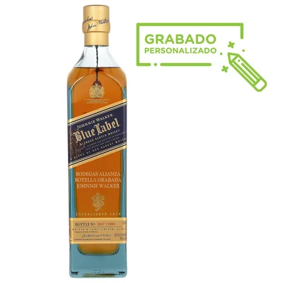 Whisky Johnnie Walker Blue 750 ml Grabado