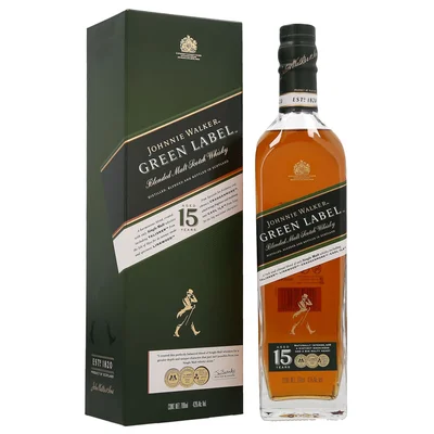 Whisky Johnnie Walker Green Label 15 Años Blended Malt Scotch 700 ml